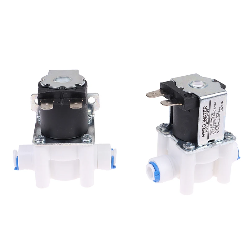 

1PC Inlet solenoid valve 12V/24V pure water machine, water purifier, reverse osmosis 2-point quick connect valve switch