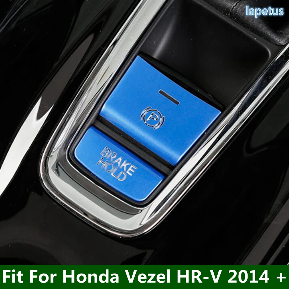 

Metal Electronic Handbrake Parking Switch Button Cover Trim 2PCS Car Refit Garnish Accessories For Honda Vezel HR-V 2014 - 2020