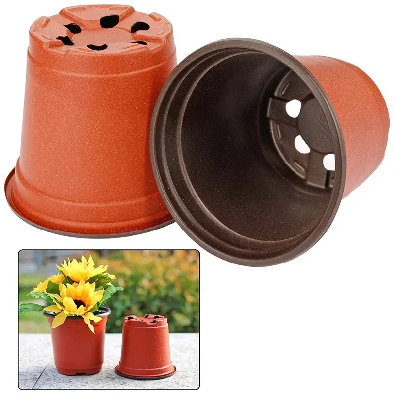 

4 Inch Plant Pot Planting Flower Nursery Starter Grow Home Flowerpot Gardening Container with Hollows Garden Tool