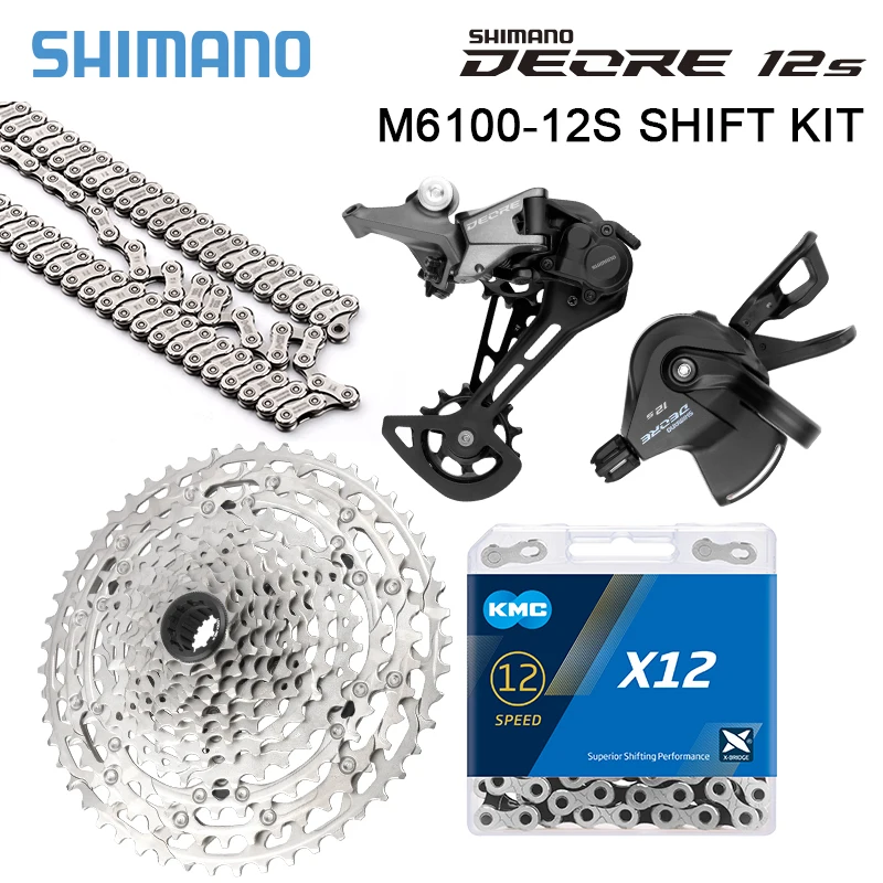 Original SHIMANO DEORE M6100 12V Groupset Shifter Rear Derailleur RD-M6100 Cassette Sprocket 10-51T chain M6100 kit 1x12V