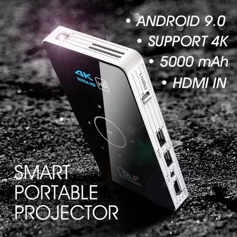 Мини-проектор ALSTON C6, 4K, Android 9,0, Wi-Fi, Bluetooth