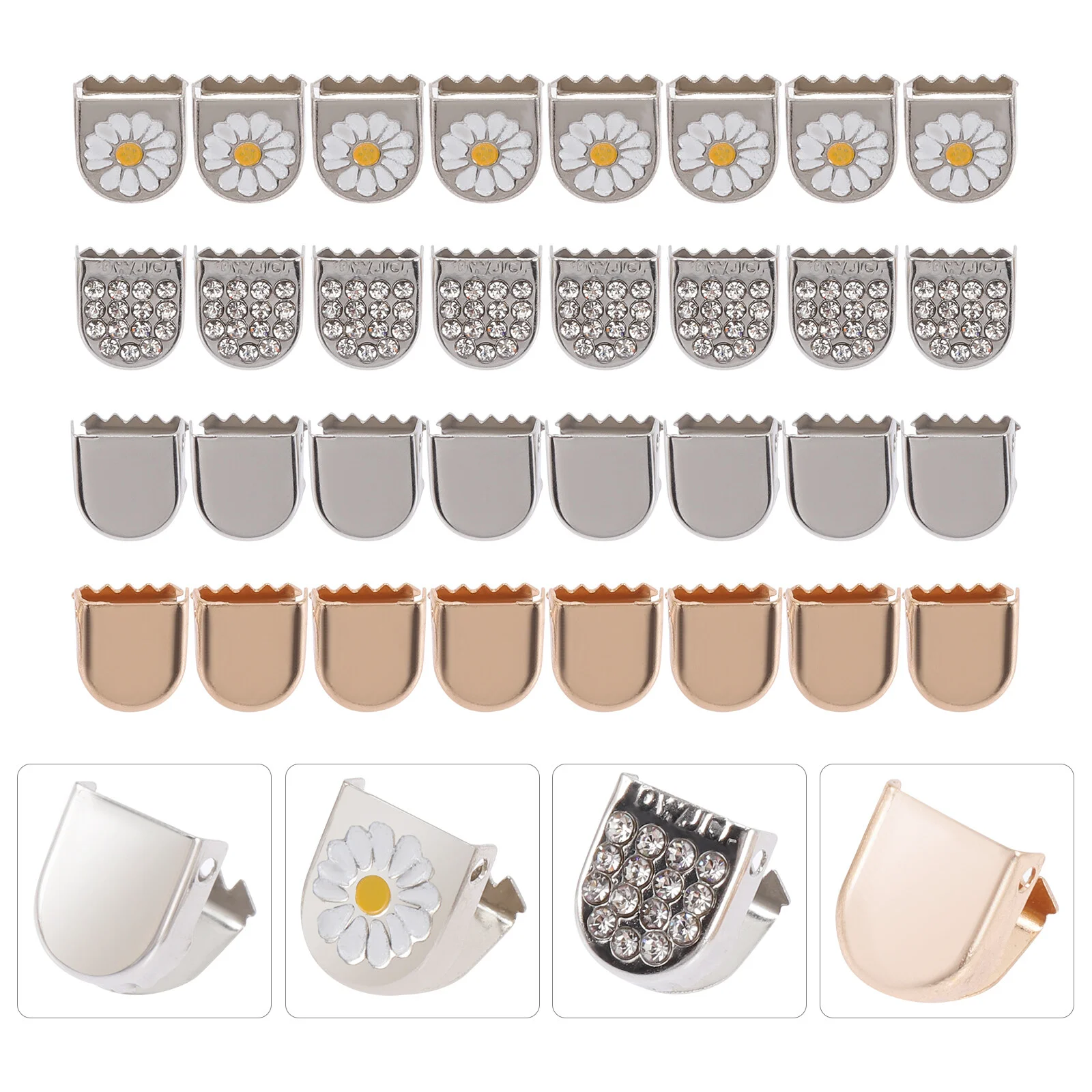 

32 Pcs Accessories Shoe Lace Clip Lock Shoelace Locks Shoelaces For Sneakers Protector Wrought Iron Men Women Athletic