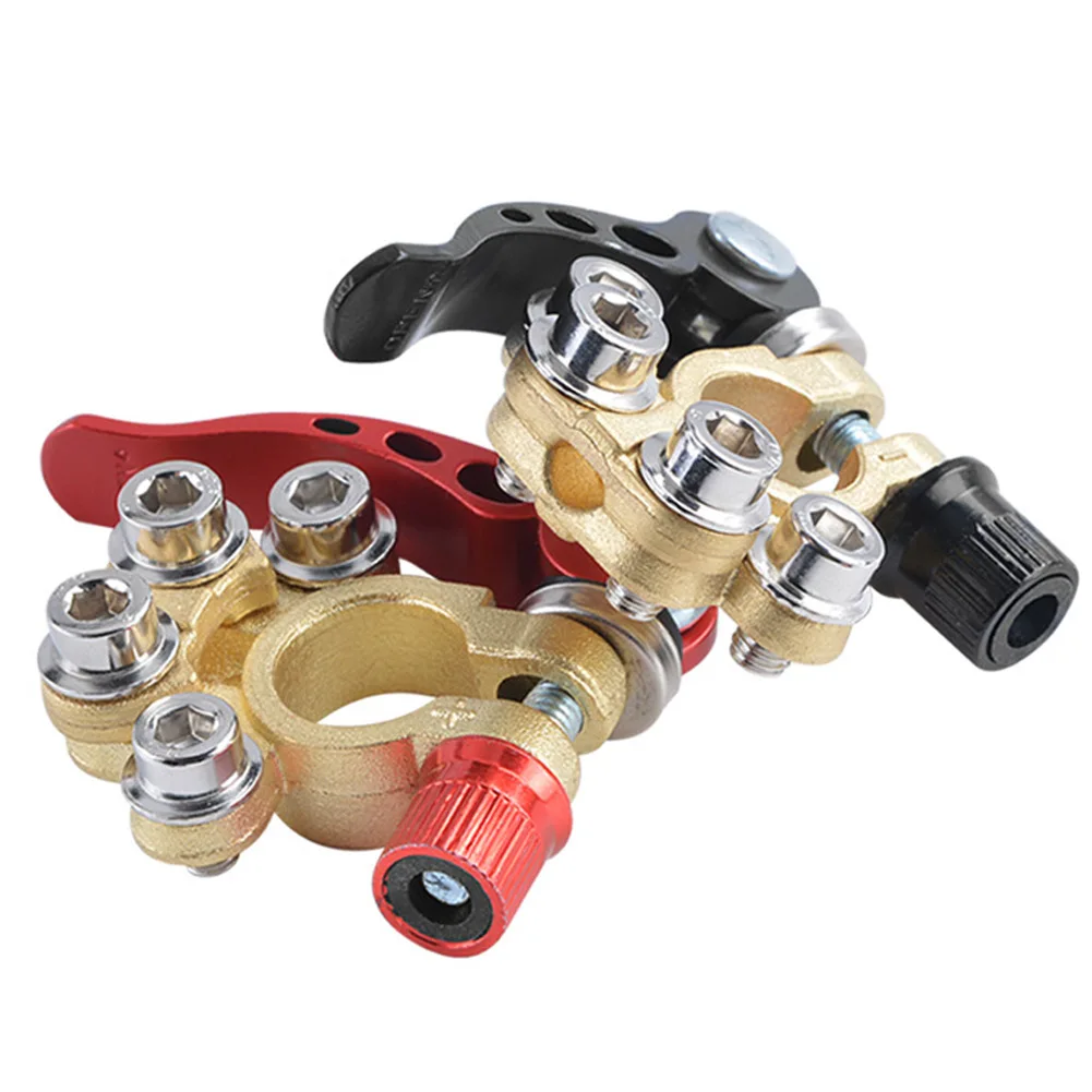 

2 шт. положительные отрицательные аксессуары практичные латунные портативные быстросъемные лодки для грузовика кабельная Батарея зажимы к...