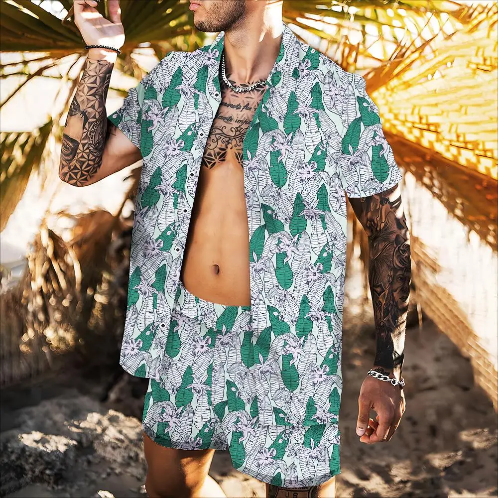 

Men's Jacket Summer 2022 3d Printing Hot Sale High Quality Shirt Trend Suit Decoration Casual Fashion Style Cat Bird Leaves