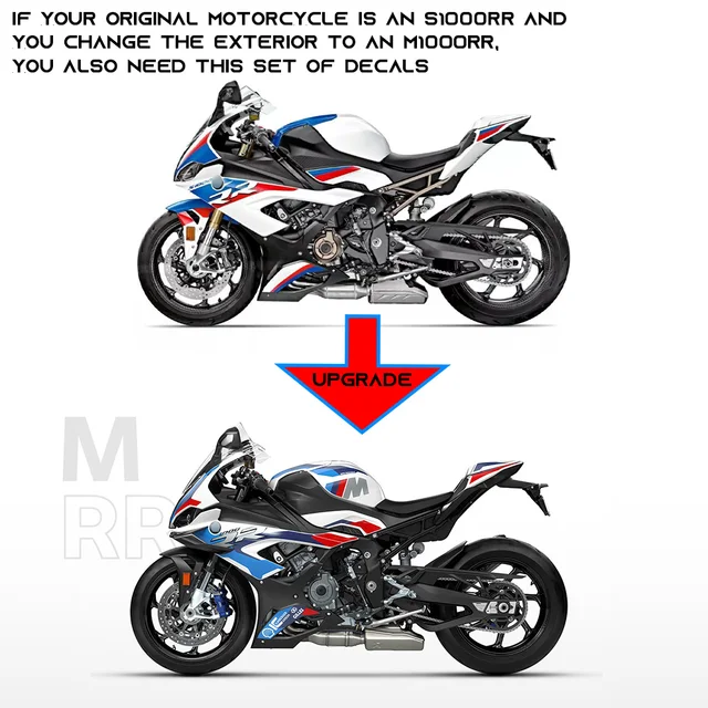 S1000RR 2023 Motorcycle body decals For S1000RR M1000RR S 1000 RR Lower side guard plate sticker Brand logo carbon fiber NEW 4