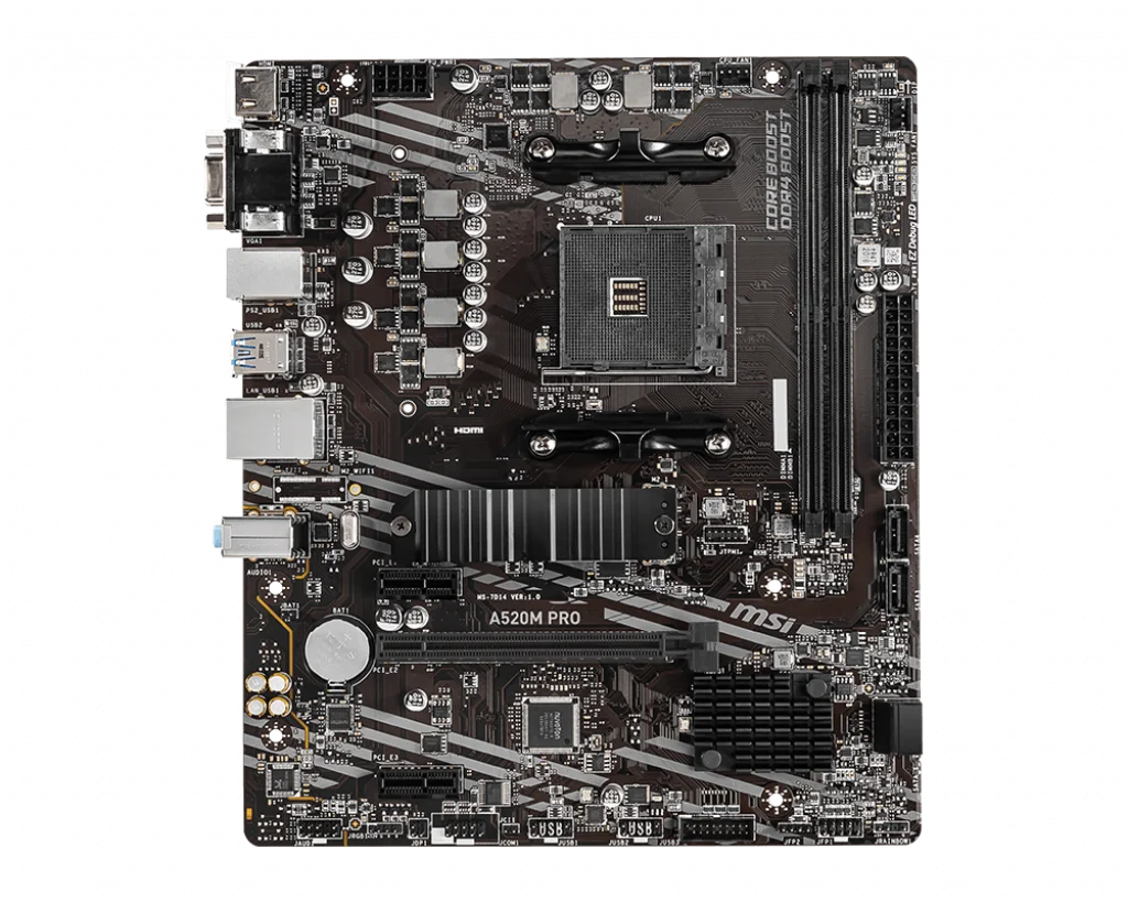 

AM4 Motherboard MSI A520M PRO DDR4 Motherboard AM4 64GB AMD A520 Micro ATX PCI-E 3.0 M.2 AMD A520 For RYZEN 5 5600GE cpus