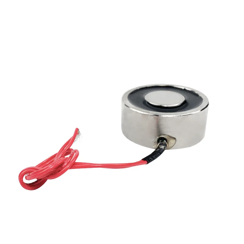 Фото 450N удерживающий электрический магнит подъемный P49/21 DC12V 24V 45Kg электромагнитный соленоид №1