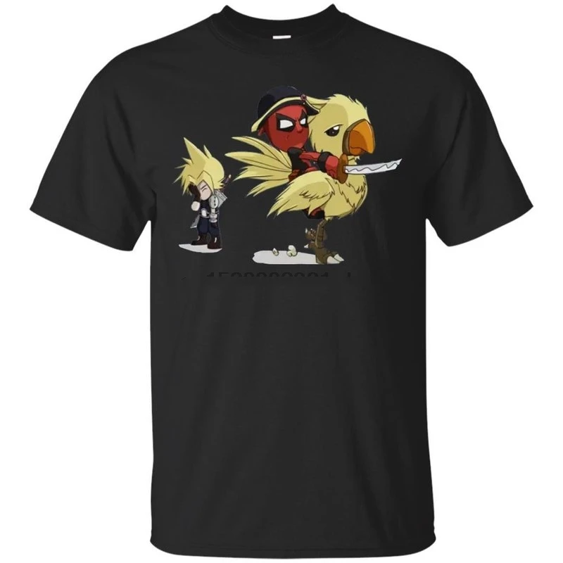 

Clothing Deadpool Movie Tee Shirts Deadpool Deadpool Final Fantasy Riding Chocobo Funny Cool Movie T Shirt T Shirt 9312