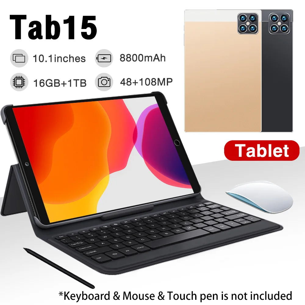 

Tab 15 Pro Tablet Global Version Android 12.0 Snapdragon 888 Tablette PC 10.1 Inch 12GB 512GB Google Play Tablets 4G/5G Dual Sim