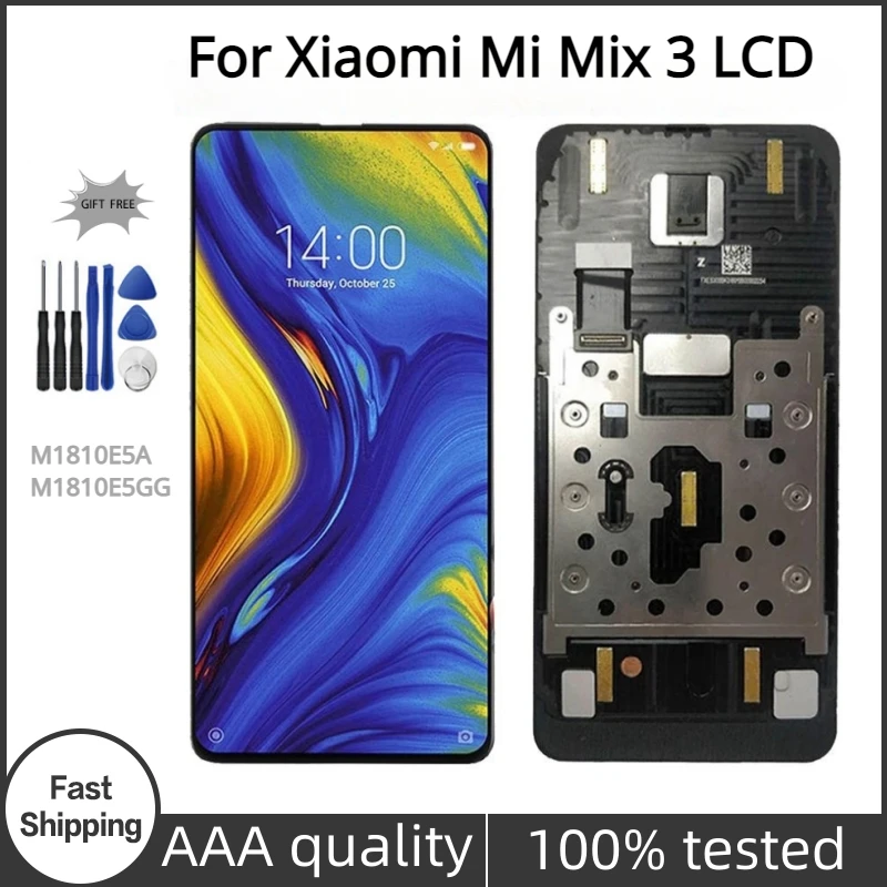 

ЖК-экран 6,39 дюйма для Xiaomi Mi Mix 3 с рамкой Mix3, ЖК-дисплей M1810E5A M1810E5GG, запчасти для сенсорной панели