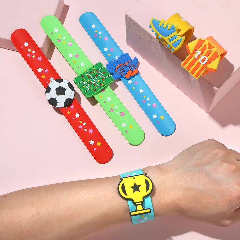 

World Cup Football Jersey Pop Ring Cute Cartoon Star Clap Bracelet Wristband Children's Toys Jewelry Gift Happy Birthday Party