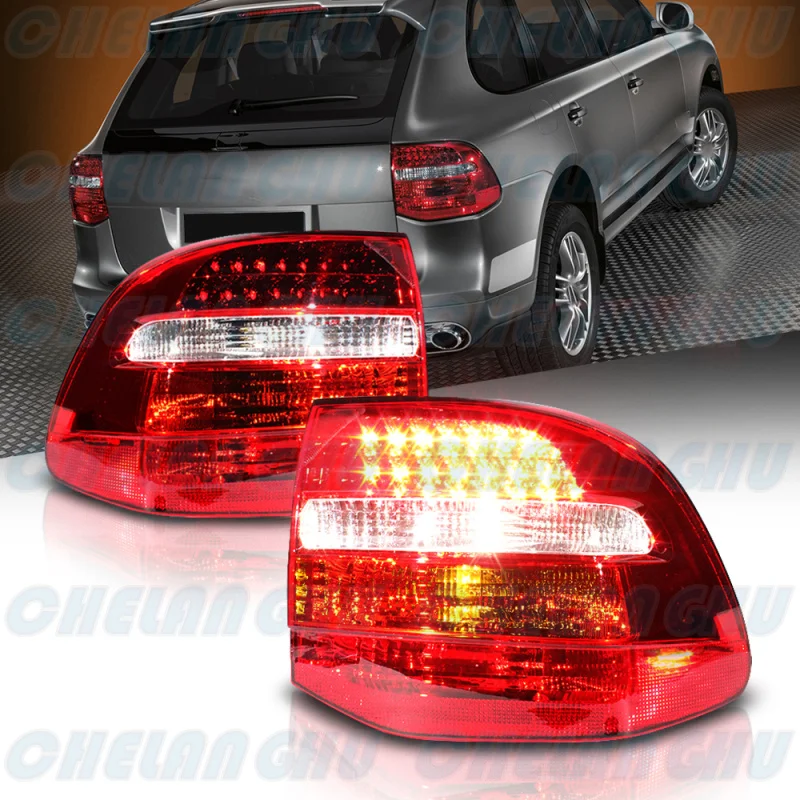 

Для Porsche Cayenne 2008 2009 2010 1 пара светодиодных задних фонарей, задний фонарь, стоп-сигнал, автомобильные аксессуары 95563148702 95563148802