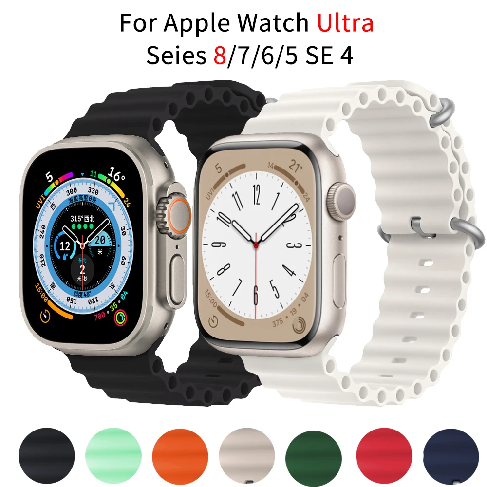

Ocean strap For Apple watch band series 8 ultra 49mm 45mm 41mm smart watch 44mm 40m 42mm 38mm iWatch serie 7 6 se 5 accessories
