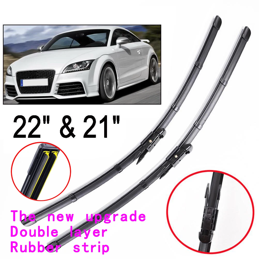 

adohon Front Windshield Wiper Blades Set For Audi TT 8J3 8J9 Coupe Quattro Roadster MK2 2014 2013 2012 2011 2010 2009 2008 2007