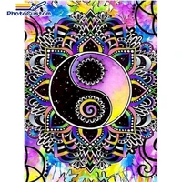 photocustom paint by number colorful flower for adults diy frame picture by numbers on canvas home decoration 50x65cm