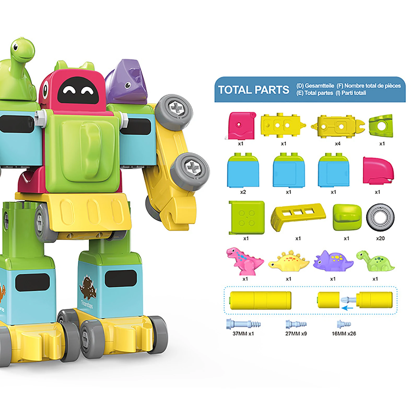 

Take Apart Robot Toys 5 In 1 Dinosaur Train Robot Toys For Kids Building Toys Vehicle Set For KidsBirthday Gift For Preschool