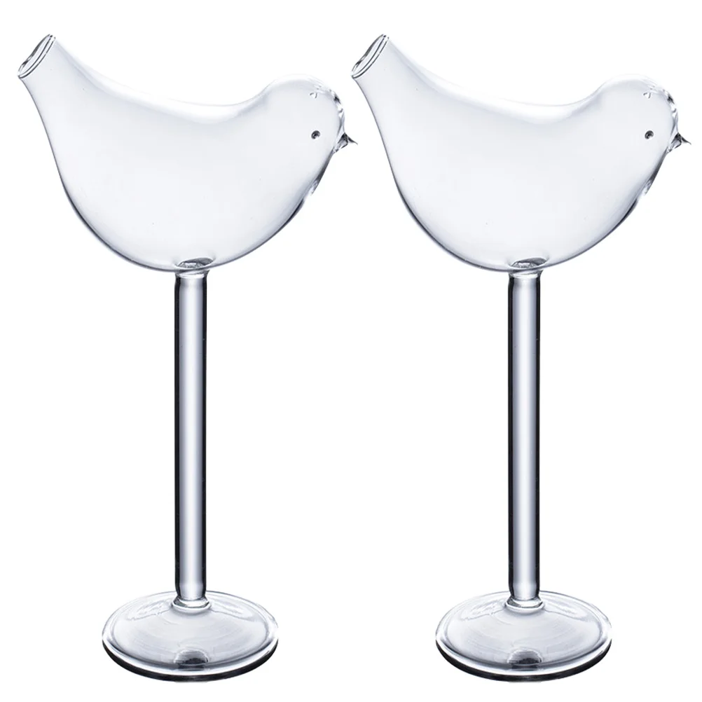 

Glasses Cocktail Bird Cup Gobletmartini Champagne Cups Goblets Clear Whiskey Beverage Set Drinking Flutes Shaped Redshape