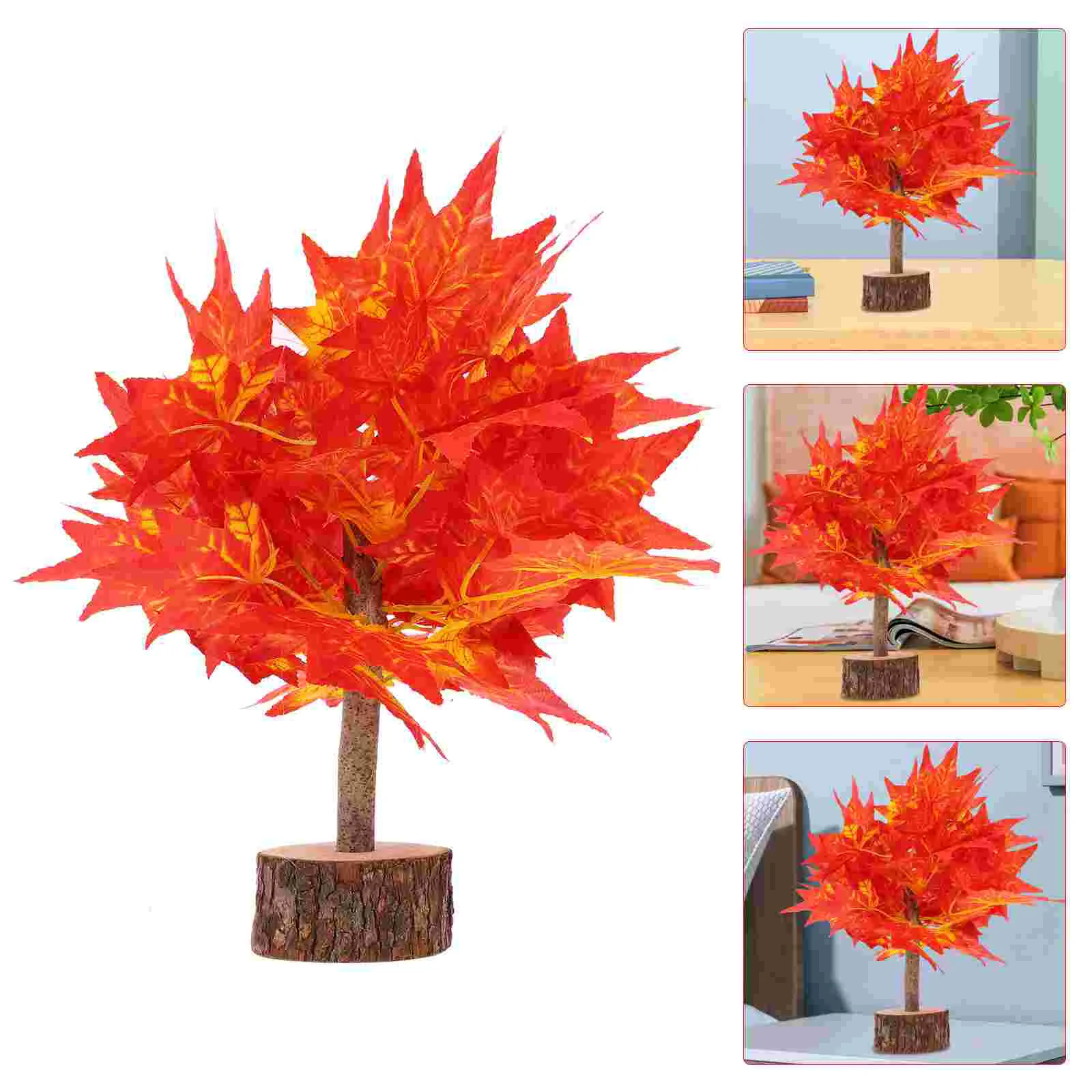 

Fall Decoration Simulated Maple Simulation Tree Bonsai Table Miniature Fake Trees Ornaments Artificial Office