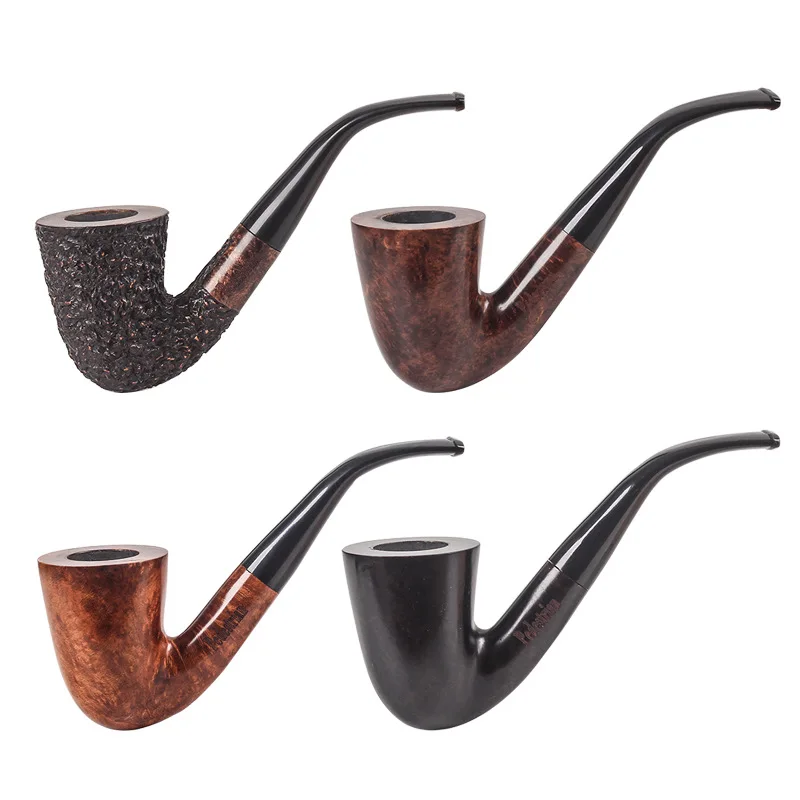 

Heather pipe men's Handmade old-fashioned solid wood dry pipe traditional filter men's tobacco stick cut pipe