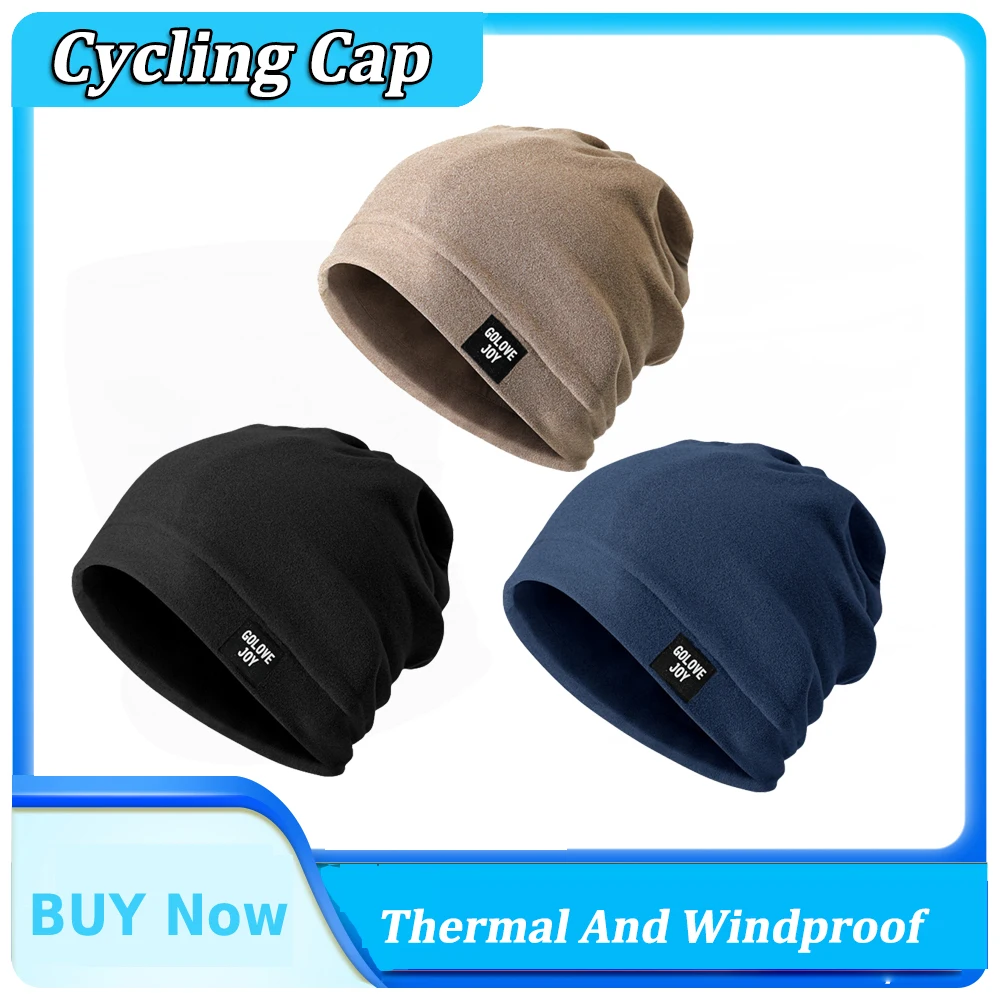 

Winter Warm Hat Thermal Windproof Cycling Cap Outdoor Bonnet Skiing Hats Men Women Warm Brimless Caps Soft MTB Bike Headwears