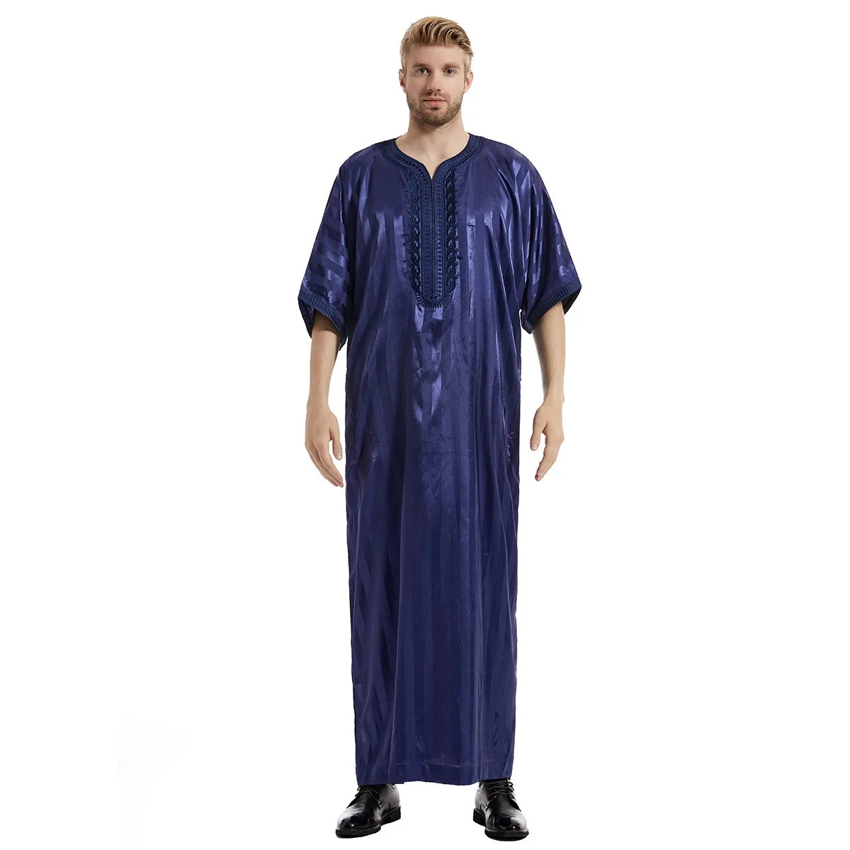Muslim Men Clothing Abaya Musulmane Homme Kaftan Leisure Jubba Thobe Fashion Loose Dubai Saudi Arabia Pakistan Islamic Robe Eid