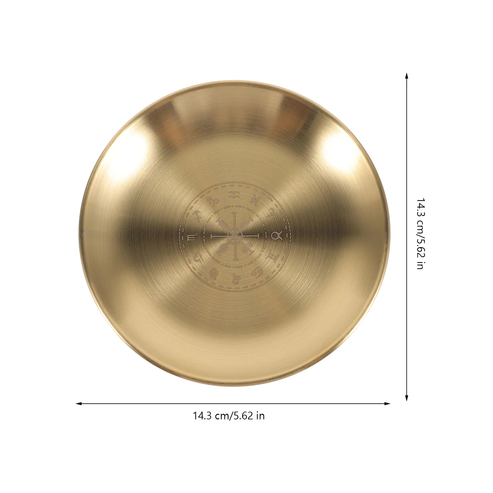 Пентакль трехфазный лунный золотой диск ювелирные изделия металлическое блюдо