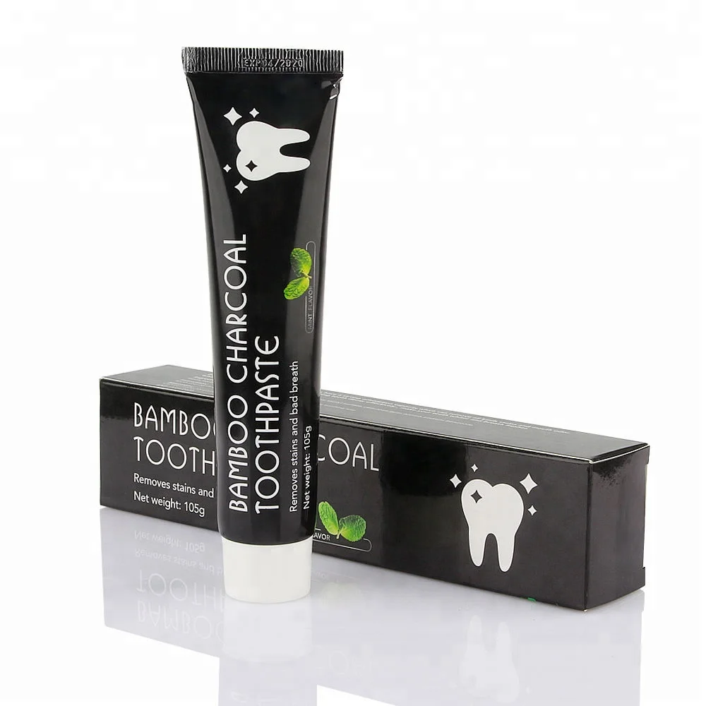 

Organic Activated Charcoal Toothpaste Teeth Whitening Natural Bamboo Mint Adult Oral Care Fresh Breath Tooth Paste baking soda