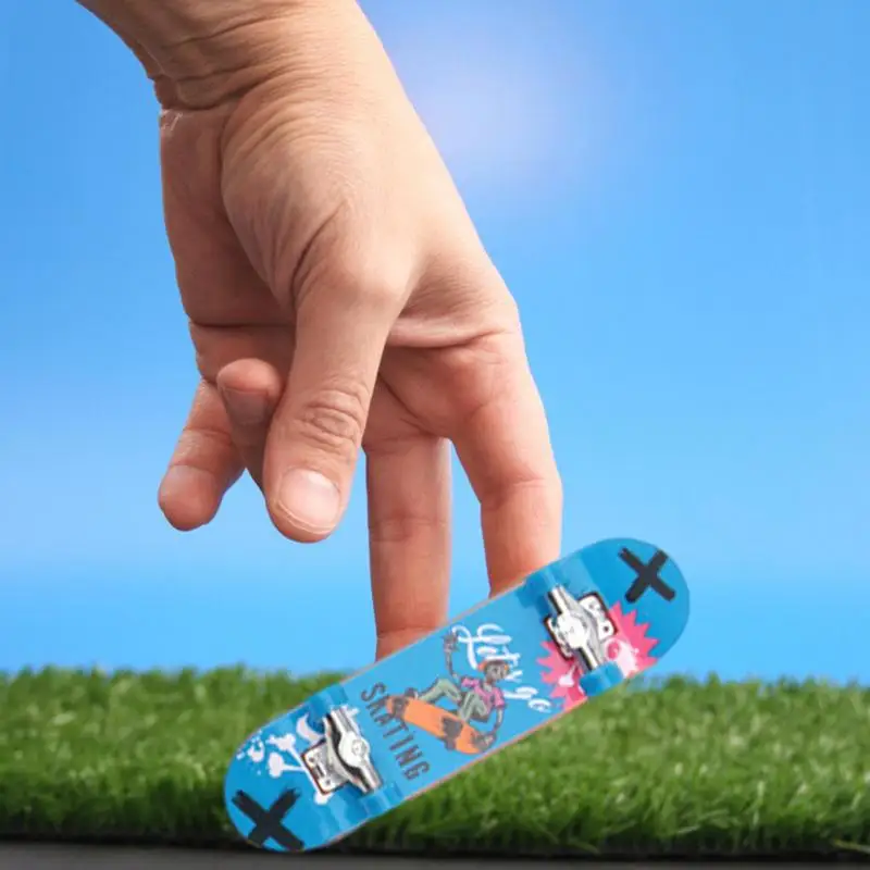 Скейтборд Профессиональный из сплава мини-скейтборд с принтом пальцев 2 шт.
