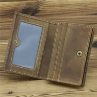 card holder wallet for men genuine leather vintage small thin purse credit card bank id cardholder male slim wallet