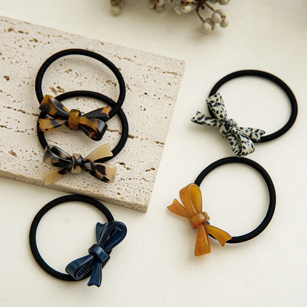 

Cute Korean Strong Women Hair Scrunchies Girls Acetate Bow Elastic Hair Rubber Bands Ponytail Hair Holders/Gum /Tie Accessories