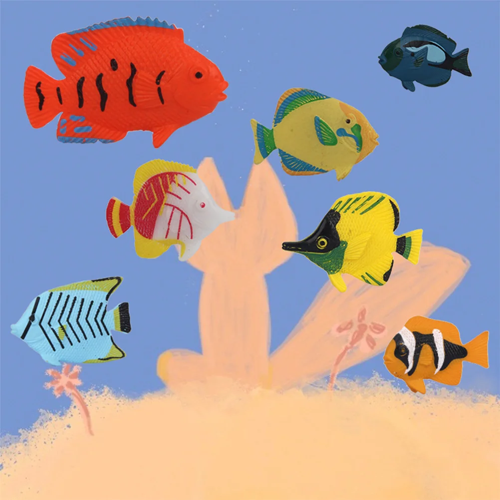 

Model Toys Tropicalfigures Animal Toy Mini Ocean Life Marine Pet Fishes Tank Floating Sea Aquarium Decorations Set Lifelike