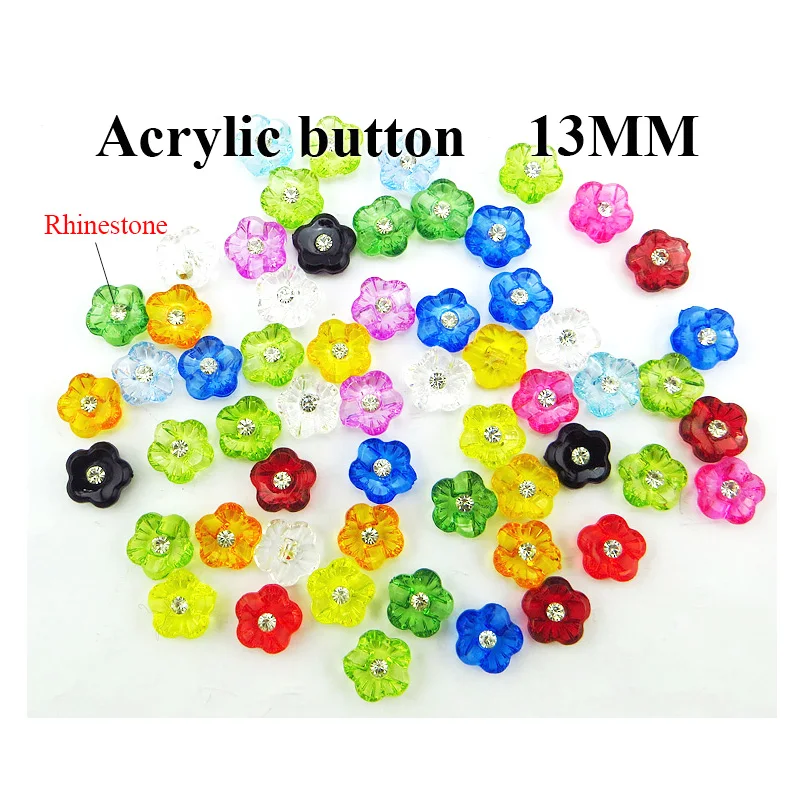 40 шт., разноцветные пуговицы с жемчугом, 13 мм/15 мм