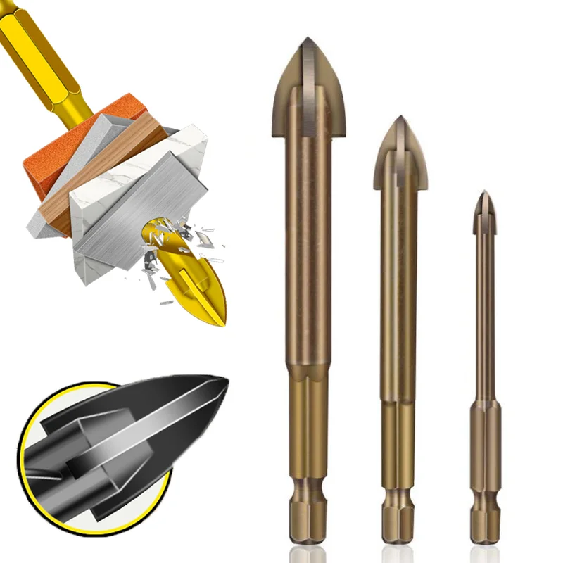 

Набор сверл с шестигранным хвостовиком, комплект из 3-12 мм для сверления плитки, для стекла, керамики, бетона, открывателя отверстий, кирпича,...