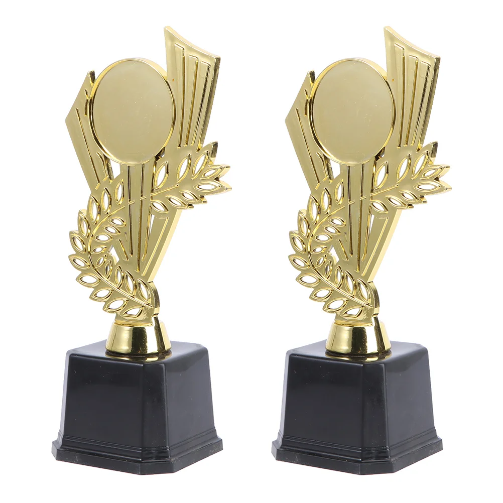 

2Pcs Leaf Trophies Competition Trophy Kids Awards Game Trophy for Kids Decor School