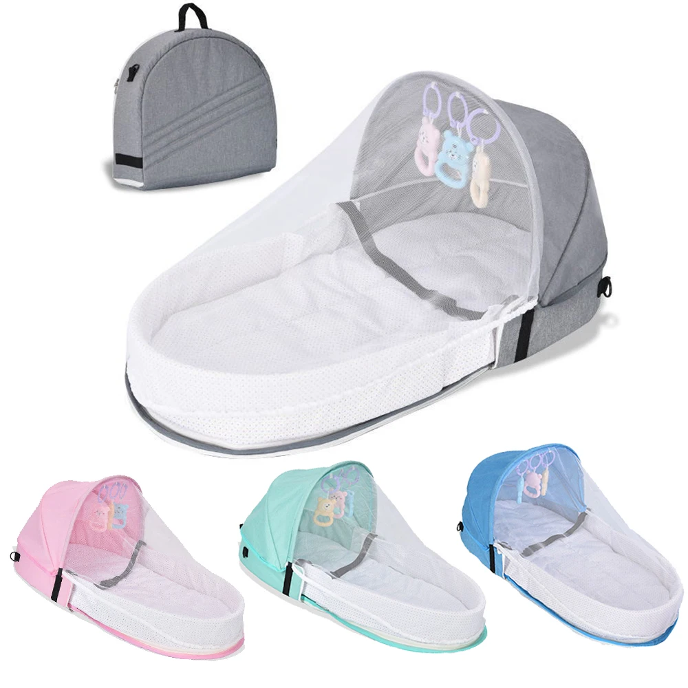 

Портативная сетка от комаров для новорожденных, защита детской кроватки, корзина для сна, шезлонг, детская кроватка