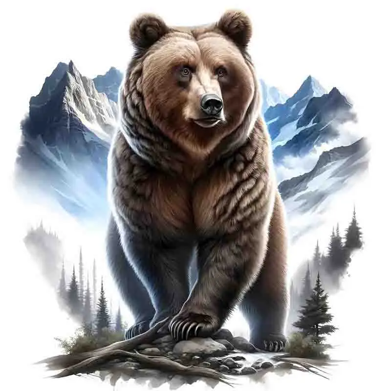 

Настенная наклейка ПВХ с медведем