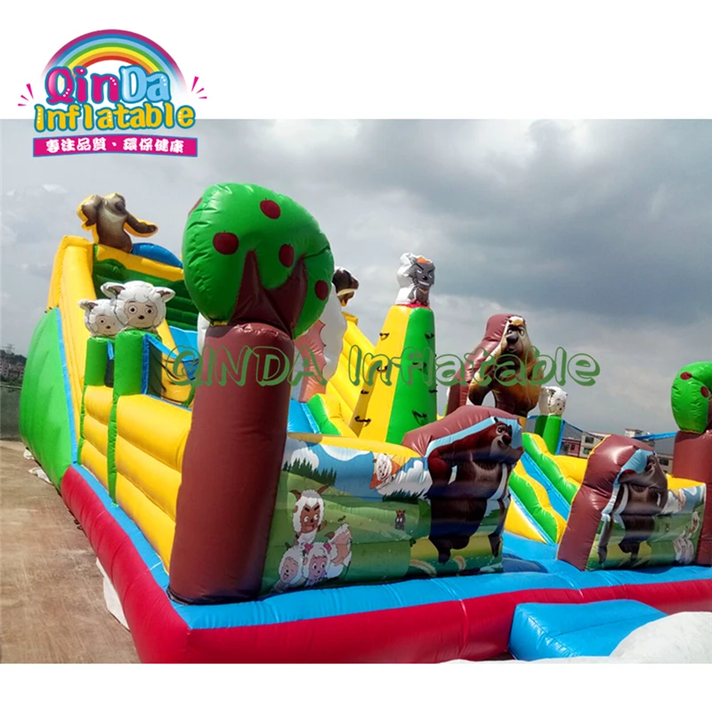 Китайские лучшие цены коммерческий класс материал надувной замок с медведем на