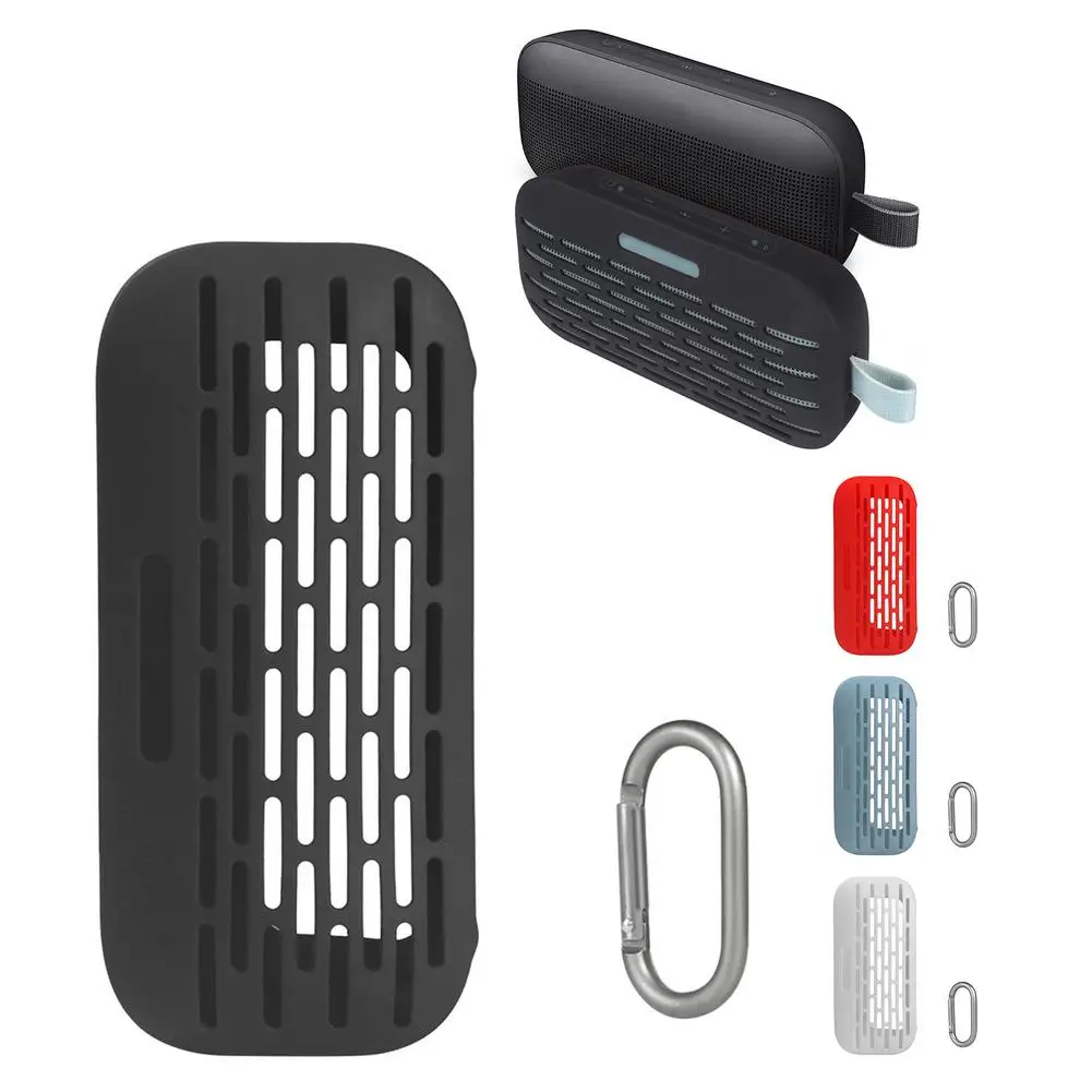 

ForBose Sound link Flex Cover Speaker Soft Silicone Protective Case Anti Slip Shockproof Earphone Shell Skin With Hook Accessory