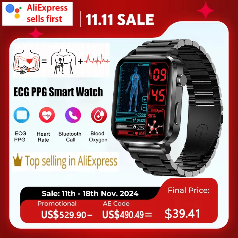 Мужские водонепроницаемые смарт-часы LIGE