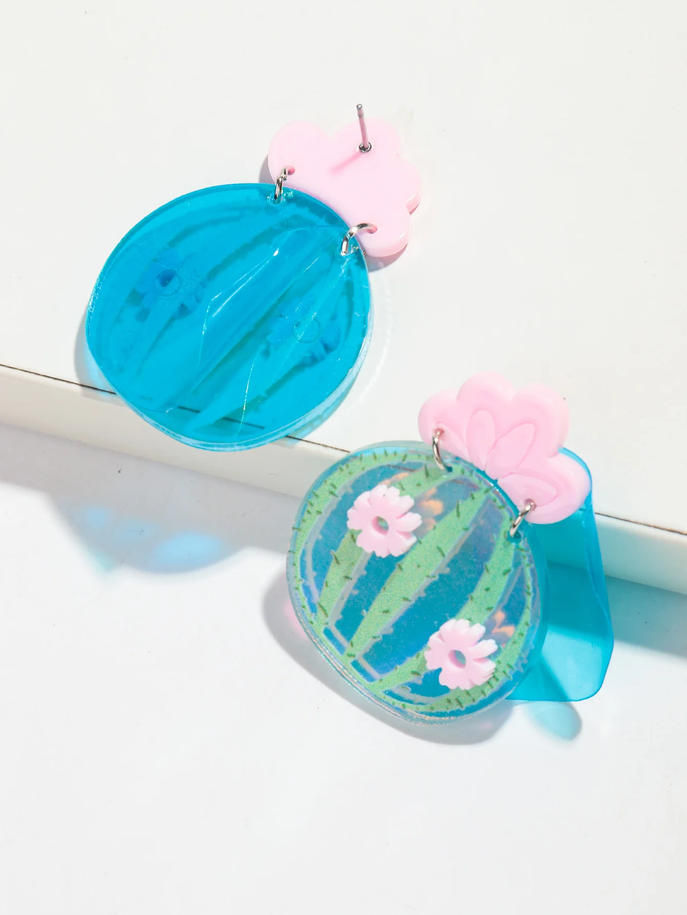 Женские акриловые серьги-капельки розовые серьги в форме цветка арбуза