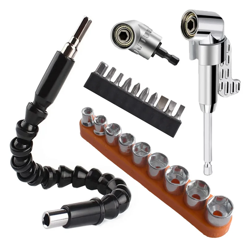 

105 Degree Angle Screwdriver Set Holder Screw Driver Strong Toughness Adapter Adjustable Angle Metal Portable Supply