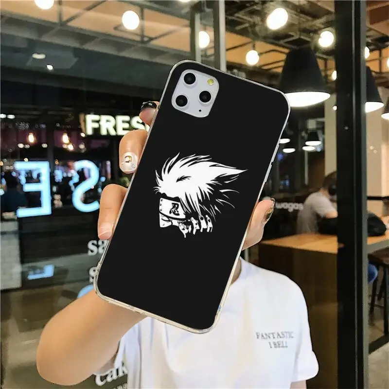 Чехол для телефона Какаси Наруто iphone 13 12 11 Pro Mini XS Max 8 7 Plus X SE 2020 XR силиконовый