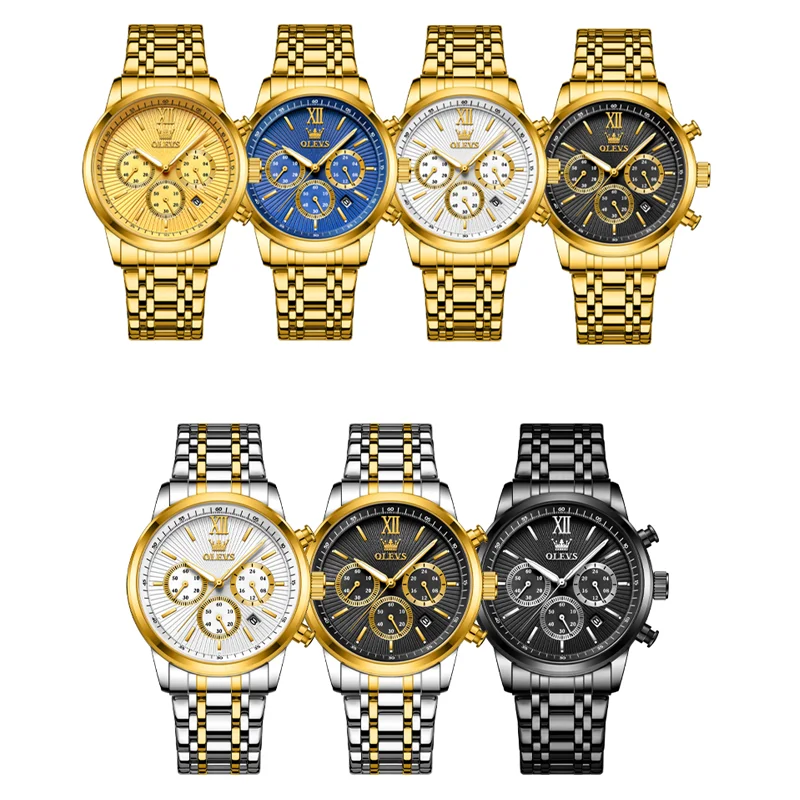 Мужские водонепроницаемые часы из нержавеющей стали