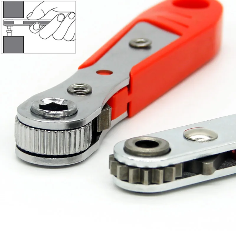 

Mini Drill Hexagon Single/double Bits Bidirectional Torx Screwdriver Control Tool Head Wrench Ratchet For 1/4"(6.35mm)