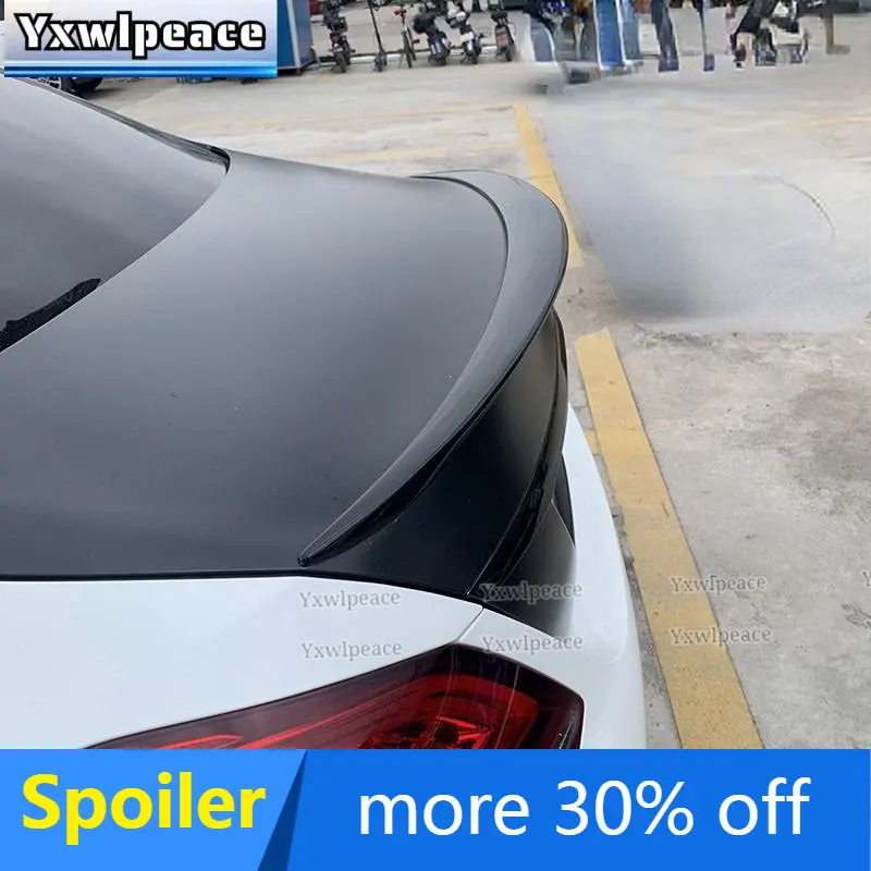 

For Mercedes-Benz C-Class W205 2014 2015 2016 2017 2018 2019 ABS Plastic Unpainted Color Rear Trunk Lip Spoiler Car Accessories