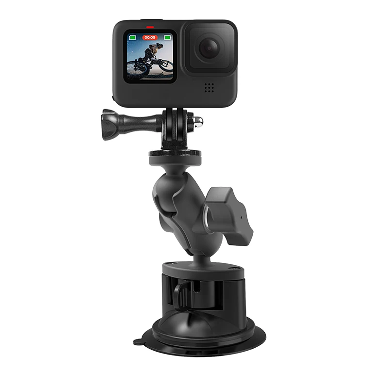 Car Phone Action Camera Holder Suction Cup Base 360° Adjustable 1/4 Standard Adapter for GoPro Insta360 DJI Action Smart Phone