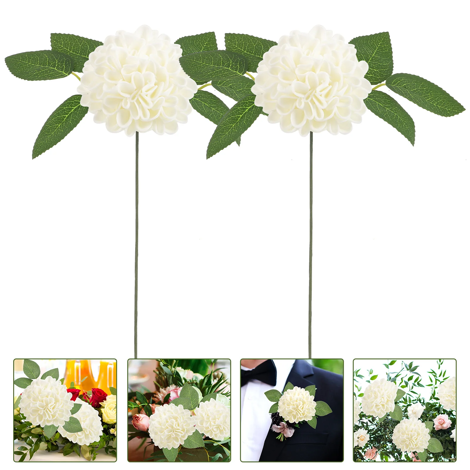 

Flowers Chrysanthemum Artificial Hydrangea Simulation Silk Rose Heads Bouquets Wedding Flower Ballfake Stemfoam Floral Picks
