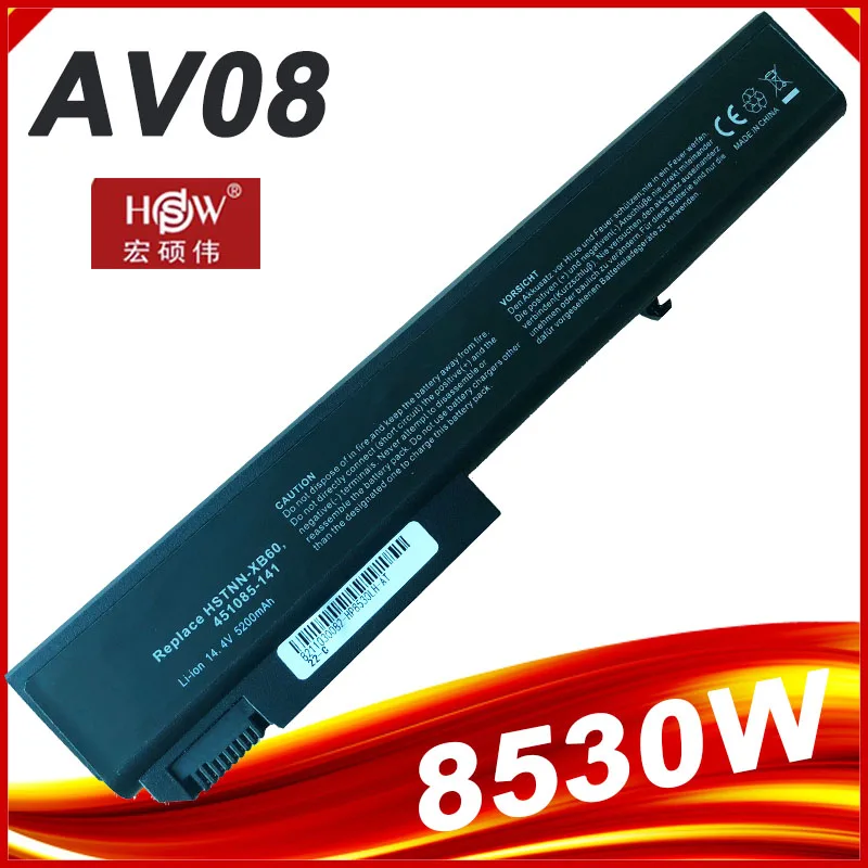 Аккумулятор AV08 HSTNN-OB60 LB60 XB60 W46C I43C для HP EliteBook 8530P 8530W 8730W 8740W 8540W 8540P 8730P ProBook 6545B