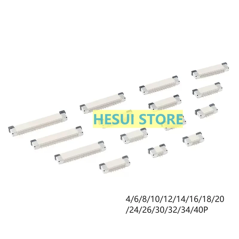 

Клеммный блок разъемов FFC/FPC 0.5 мм 4/6/8/10/12/14-40P 10 шт.