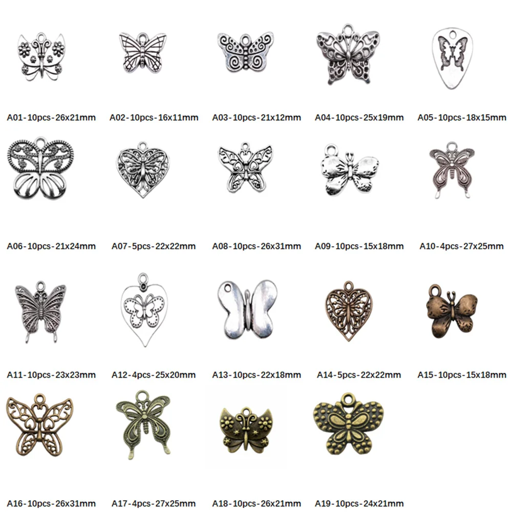 

Love Butterfly Charms For Jewelry Making Accessori Decor Diy